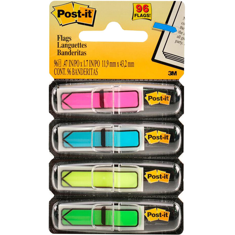 3M（Post-it） 684-ARR4 箭頭指示標(biāo)簽/報(bào)事貼 24片*4色/包_http://lucerna.cn/img/images/C201902/1551164401992.jpg