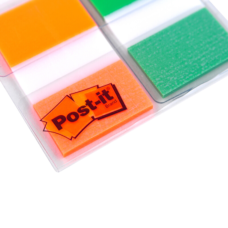 3M（Post-it） 680-2PK-2 透明指示標(biāo)簽/報(bào)事貼 綠橙 20張*2色/包_http://lucerna.cn/img/images/C201902/1551170435034.jpg
