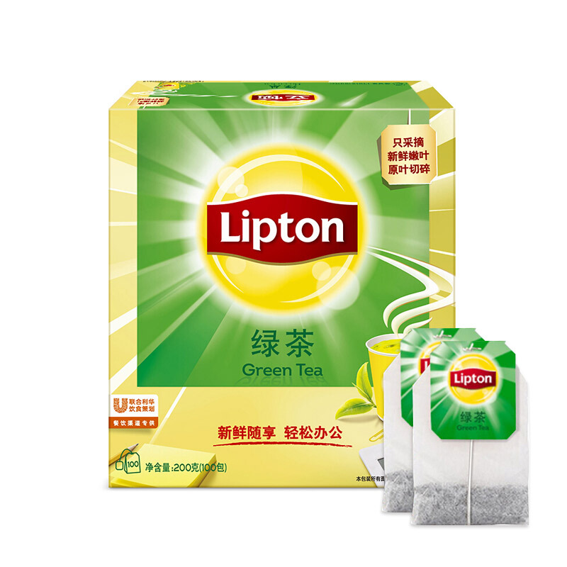 立頓（Lipton） 茶葉 100包200g 袋泡茶茶包(綠茶)_http://lucerna.cn/img/images/C201902/1551337854615.jpg