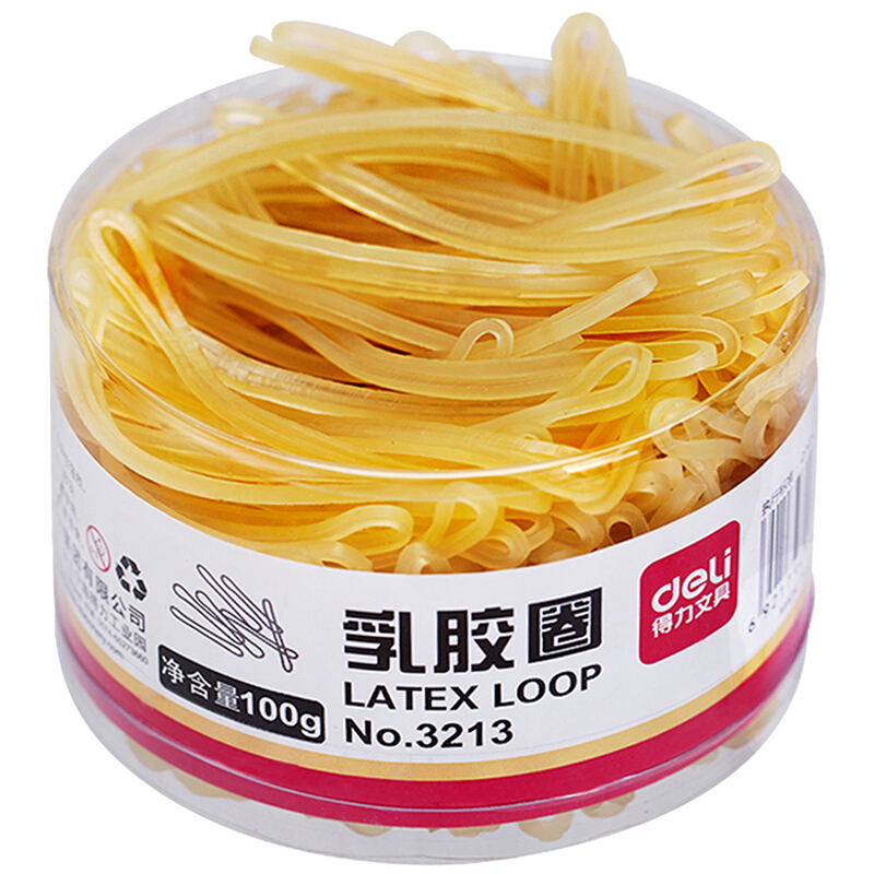 得力（deli） 3213 強韌性乳膠圈 橡皮筋 筒裝100g_http://lucerna.cn/img/images/C201903/1551687787310.jpg