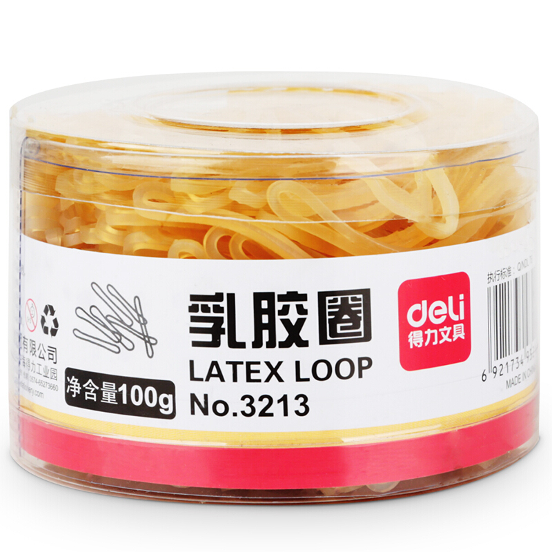 得力（deli） 3213 強韌性乳膠圈 橡皮筋 筒裝100g_http://lucerna.cn/img/images/C201903/1551687787320.jpg