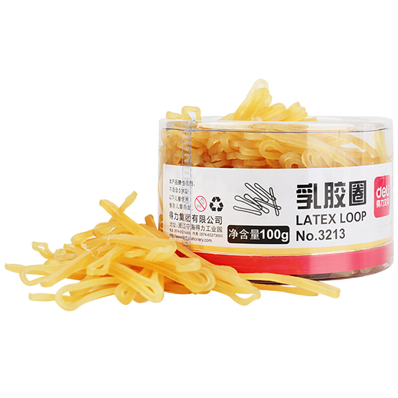 得力（deli） 3213 強韌性乳膠圈 橡皮筋 筒裝100g_http://lucerna.cn/img/images/C201903/1551687787331.jpg