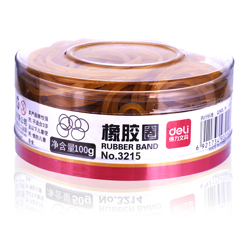 得力（deli） 3215 橡皮筋 乳膠圈  筒裝  100g_http://lucerna.cn/img/images/C201903/1551688338566.jpg