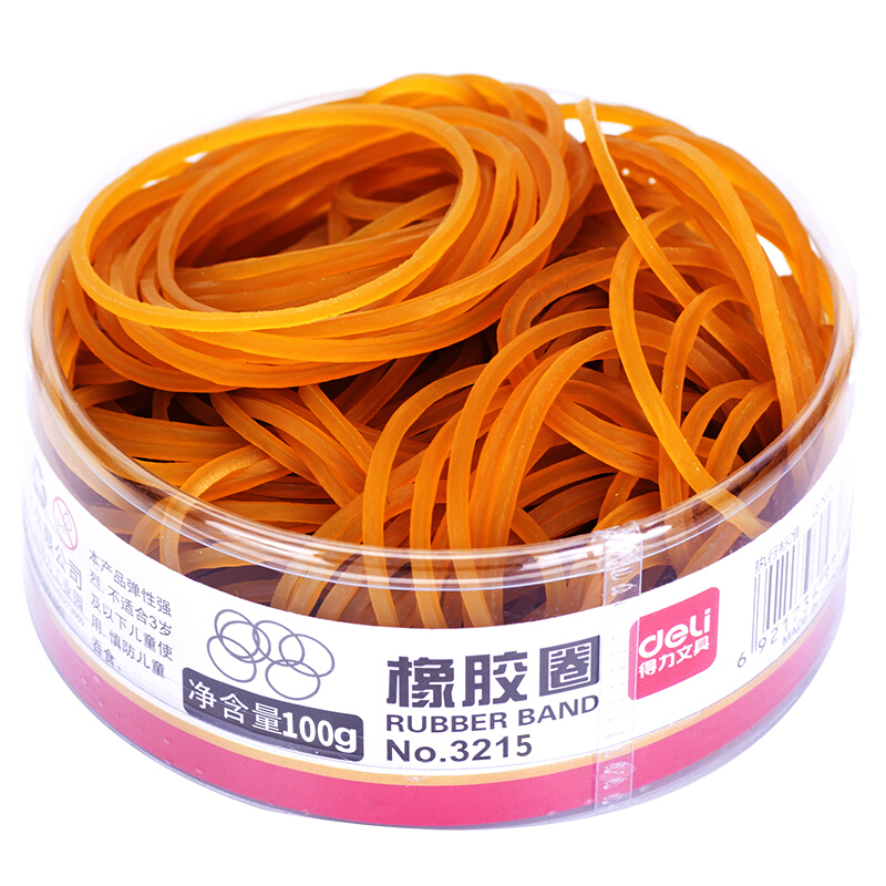 得力（deli） 3215 橡皮筋 乳膠圈  筒裝  100g_http://lucerna.cn/img/images/C201903/1551688338607.jpg