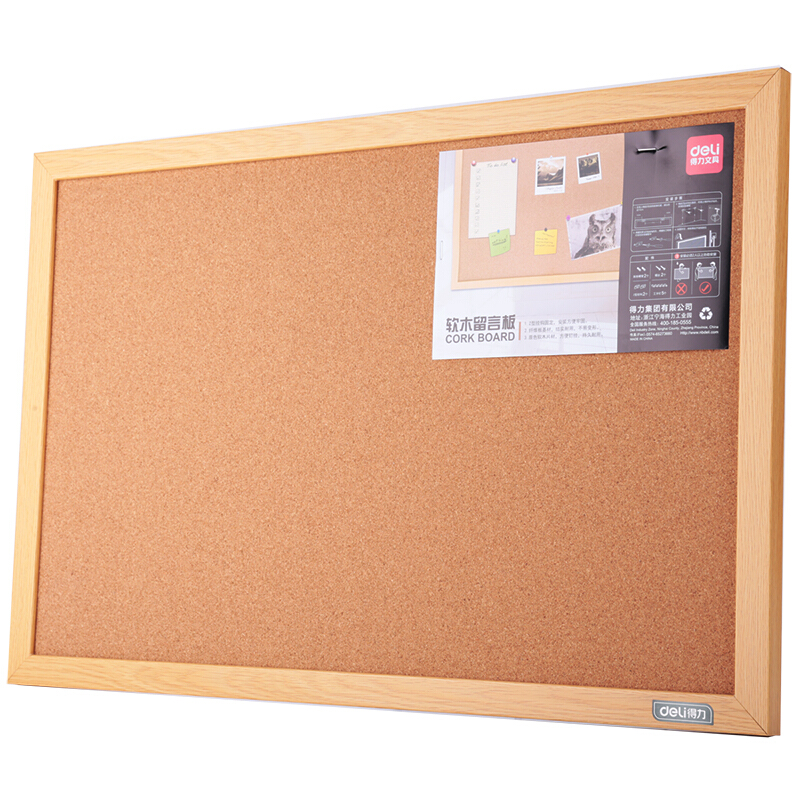 得力（deli） 8762 60*40cm軟木板/留言板/照片墻（木邊框、針插留言） _http://lucerna.cn/img/images/C201903/1551852148680.jpg