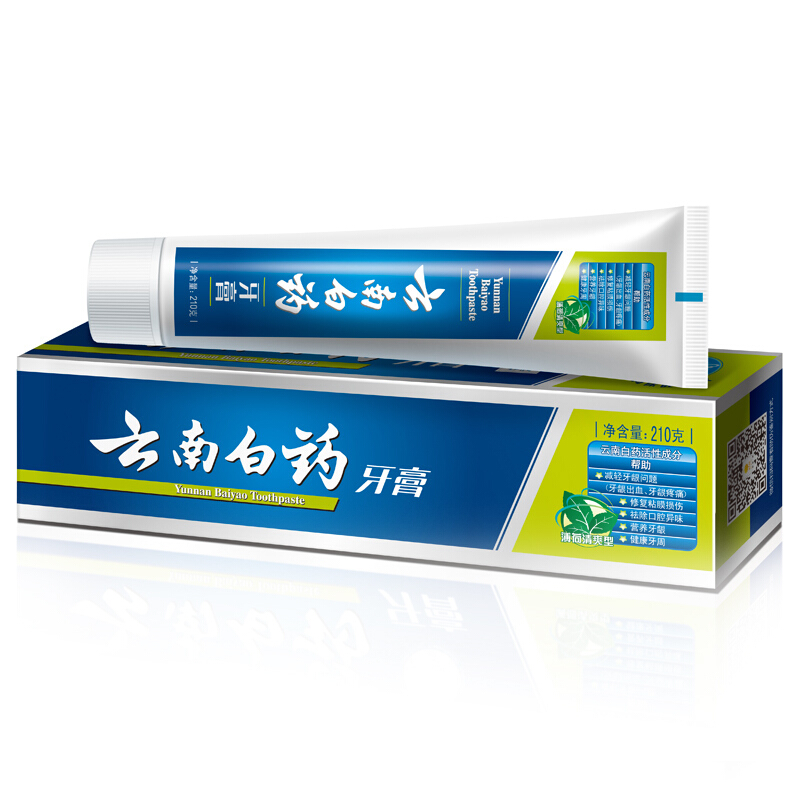 云南白藥 牙膏 210g （留蘭香型）_http://lucerna.cn/img/images/C201903/1552035859500.jpg