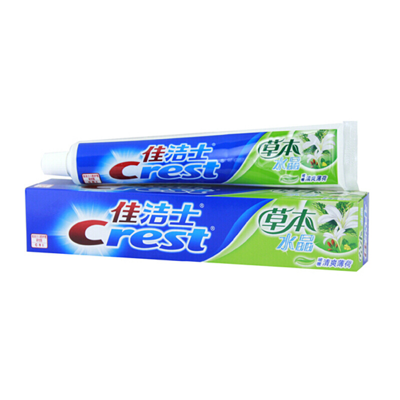 佳潔士（CREST） 草本水晶牙膏（清爽薄荷香型）90g_http://lucerna.cn/img/images/C201903/1552036235118.jpg