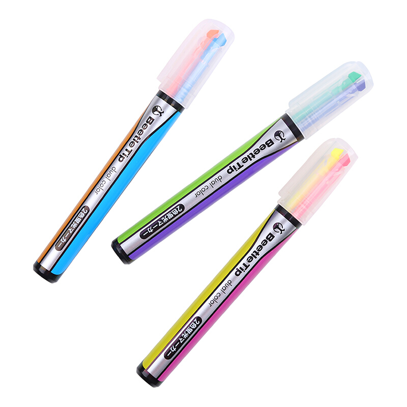 國譽(KOKUYO)雙色甲殼蟲雙頭熒光筆PM-L303-3S_http://lucerna.cn/img/images/C201906/1560924734702.jpg