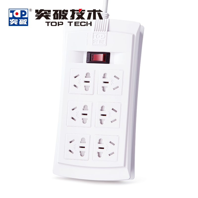 突破 D1K62(原TZ-C162)*6位總控*過載保護、保護門*新國標插座 (5米)