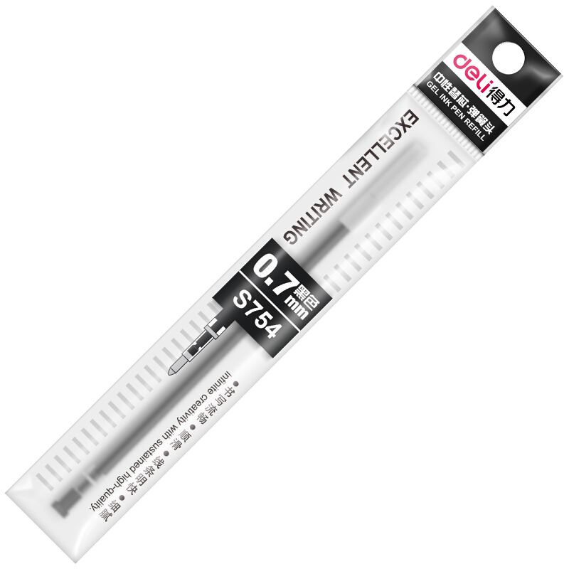 得力（deli）S754 中性筆芯 簽字筆芯0.7mm 20支/盒 (黑色)_http://lucerna.cn/img/images/C201910/1570756139141.jpg