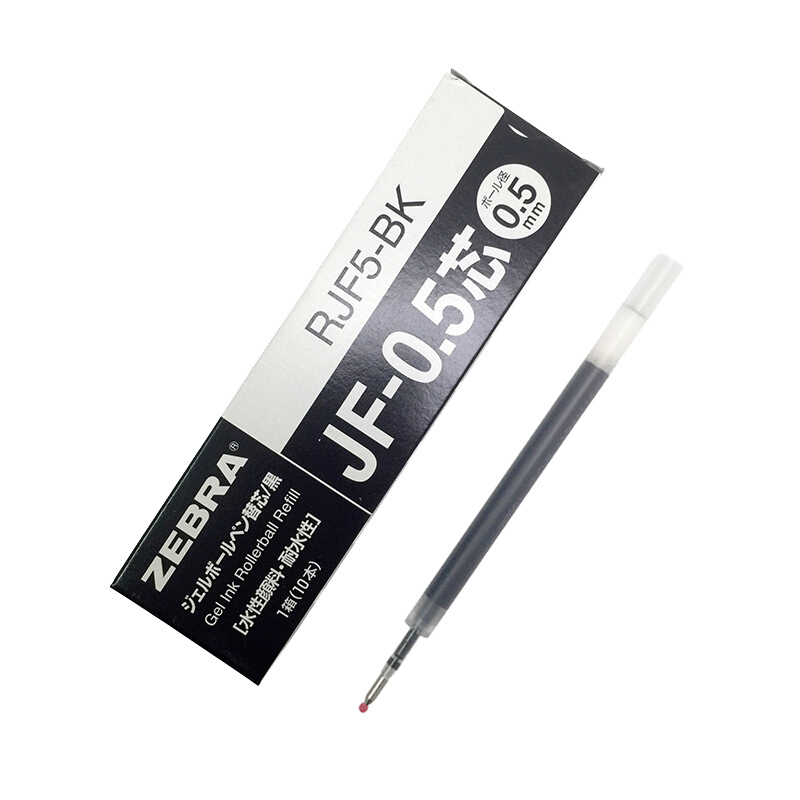 斑馬（ZEBRA）0.5mm按動(dòng)中性筆替芯RJF5-BK/10支裝(黑色筆芯)_http://lucerna.cn/img/images/C202007/1594368379646.jpg