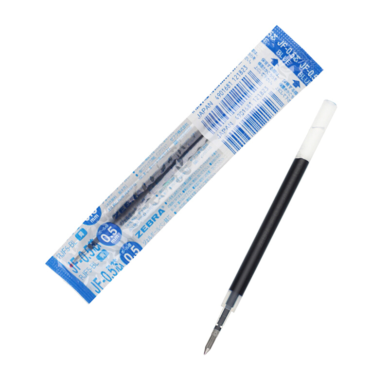斑馬（ZEBRA）0.5mm按動中性筆芯 RJF5-BL/10支裝(藍色筆芯)_http://lucerna.cn/img/images/C202007/1594368572906.jpg