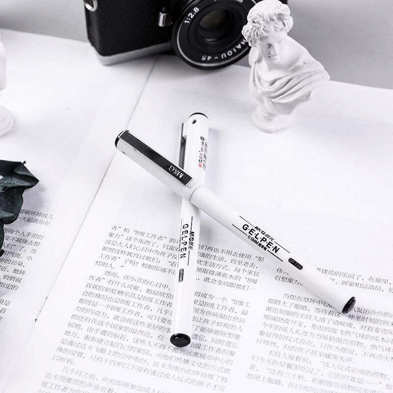 晨光（M&G） 0.5mm不銹鋼筆夾中性筆 簽字筆GP1390/12支裝 (黑色) _http://lucerna.cn/img/images/C202007/1594778341393.jpg