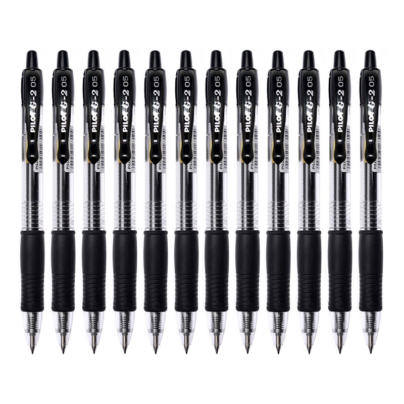 百樂（PILOT）BL-G2-5-B 按動中性筆啫喱筆 簽字筆0.5mm 12支/盒 (黑色) _http://lucerna.cn/img/images/C202007/1594869770825.jpg