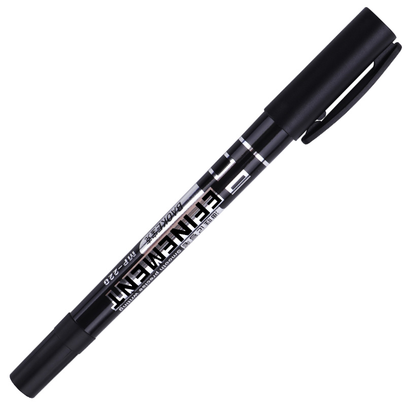 寶克（BAOKE） MP-220 油性小雙頭記號筆 12支/盒 黑色_http://lucerna.cn/img/images/C202009/1599724369901.jpg