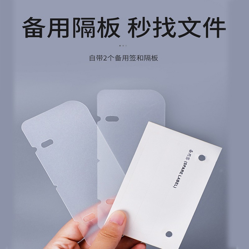 得力（deli） PE110-T A4打孔透明文件夾 半透明色_http://lucerna.cn/img/images/C202009/1600852319842.jpg