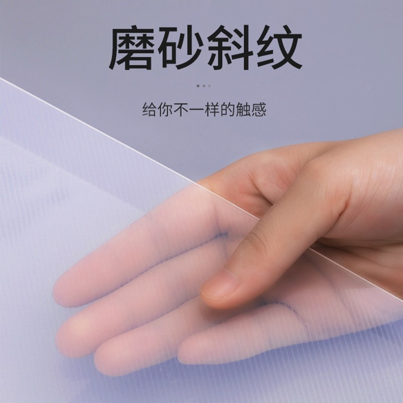 得力（deli） PE110-T A4打孔透明文件夾 半透明色_http://lucerna.cn/img/images/C202009/1600852321372.jpg