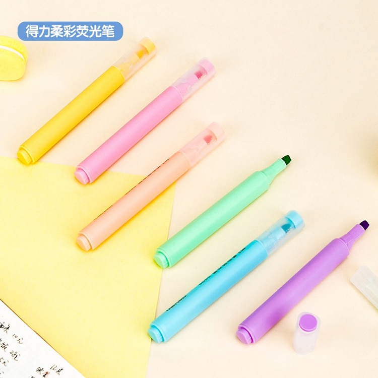 得力（deli）雙頭熒光筆重點(diǎn)醒目劃線筆標(biāo)記筆記號(hào)筆彩色筆套裝辦公學(xué)生文具 6支/盒 三角桿熒光筆S605_http://lucerna.cn/img/images/C202103/1615972936534.jpg