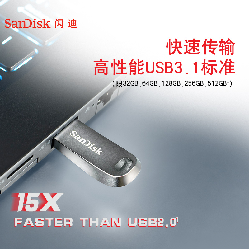 閃迪（SanDisk）512GB USB3.1 U盤 CZ74酷奐 銀色 金屬外殼 內(nèi)含安全加密軟件_http://lucerna.cn/img/images/C202202/1645409557995.jpg