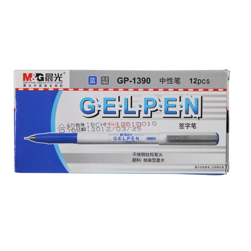 晨光（M&G） 0.5mm不銹鋼筆夾中性筆 簽字筆GP1390/12支裝 (藍(lán)色) _http://lucerna.cn/img/sp/100/d14eec90-abdb-47a1-b263-9d3cae8d9389.jpg