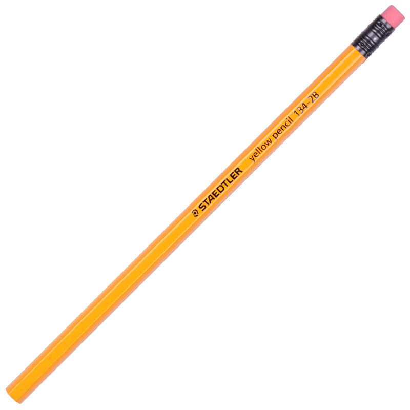 施德樓（Staedtler） 134 黃桿鉛筆 帶橡皮頭 12支裝（2B）_http://lucerna.cn/img/sp/102/cd0a3b74-c439-4784-9b69-e6fb448b9c38.jpg