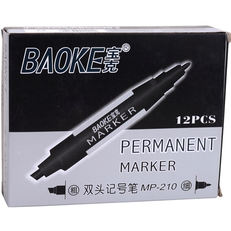 寶克（BAOKE） MP-210 油性大雙頭記號筆 12支/盒（黑色）_http://lucerna.cn/img/sp/104/5a006ec3-abb8-450b-a649-914f6fcd2828.jpg