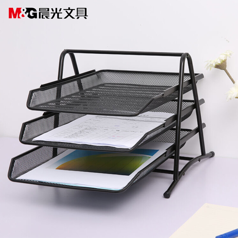 晨光（M&G） ADM94754 三層金屬網(wǎng)格文件盤文件架文件座 黑色_http://lucerna.cn/img/sp/146/cb04e946-ebd4-41a1-9208-c513e8367564.jpg