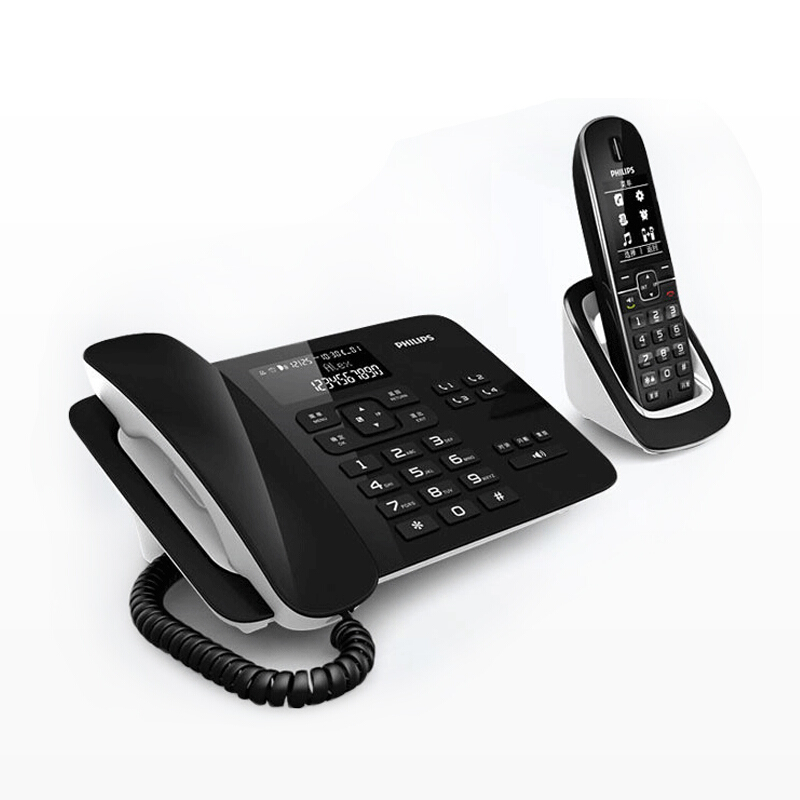 飛利浦（PHILIPS） DCTG492 語音報號黑名單中文數(shù)字子母機一拖一家用辦公會議坐固定固話無線電話機座機無繩電話機（黑色）_http://lucerna.cn/img/sp/2147/2218de12-5046-4326-90ca-3c5253de3905.jpg
