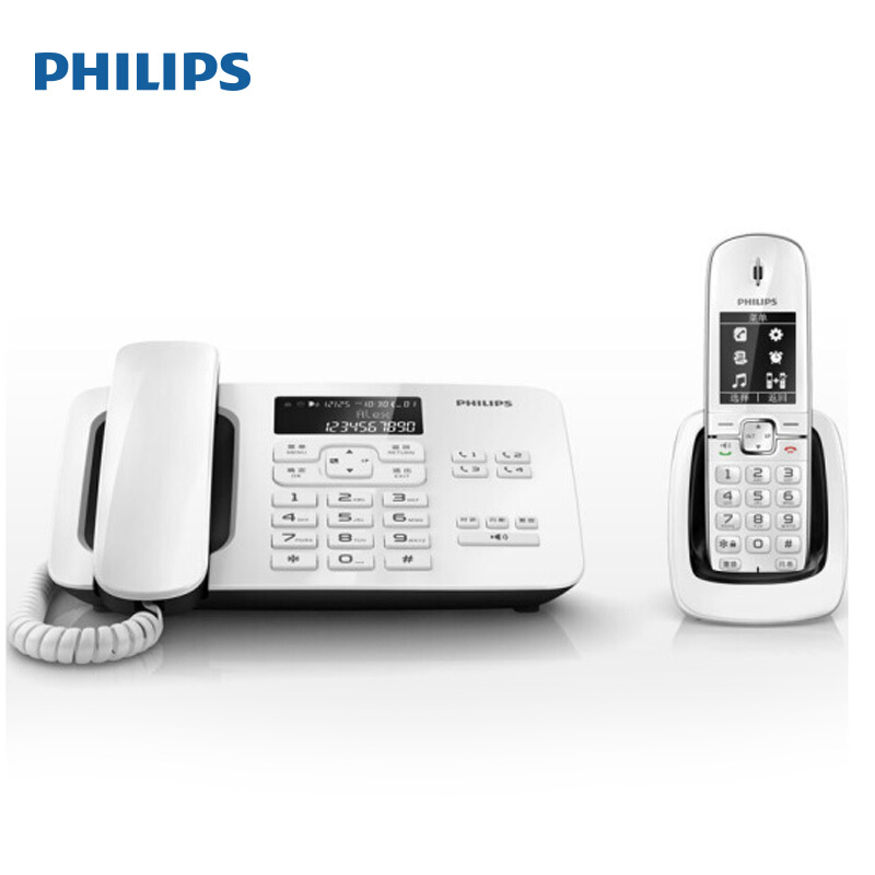 飛利浦（PHILIPS） DCTG492 語音報(bào)號黑名單中文數(shù)字子母機(jī)一拖一家用辦公會(huì)議坐固定固話無線電話機(jī)座機(jī)無繩電話機(jī)（白色）_http://lucerna.cn/img/sp/2147/58f35db0-8fc5-48df-8c9d-39a9406827ec.jpg