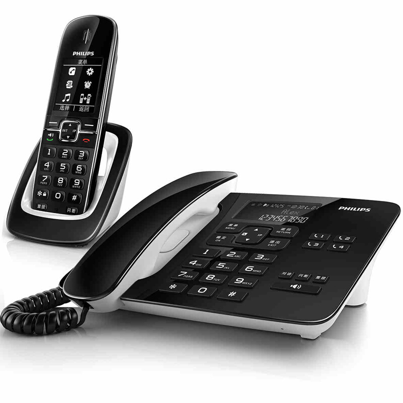 飛利浦（PHILIPS） DCTG492 語音報號黑名單中文數(shù)字子母機一拖一家用辦公會議坐固定固話無線電話機座機無繩電話機（黑色）_http://lucerna.cn/img/sp/2147/a1f35b94-0358-4591-8902-15d6bc149957.jpg