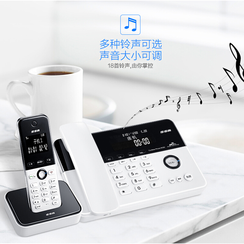 步步高（bbk） W202 高端旗艦 數(shù)字無(wú)繩電話機(jī) 子母機(jī)座機(jī) 鋼琴外觀/亮面拋光/負(fù)顯大屏科技/中文菜單/三方通話_http://lucerna.cn/img/sp/2147/a85eceb7-b97b-43e5-83eb-0befbb46dd73.jpg