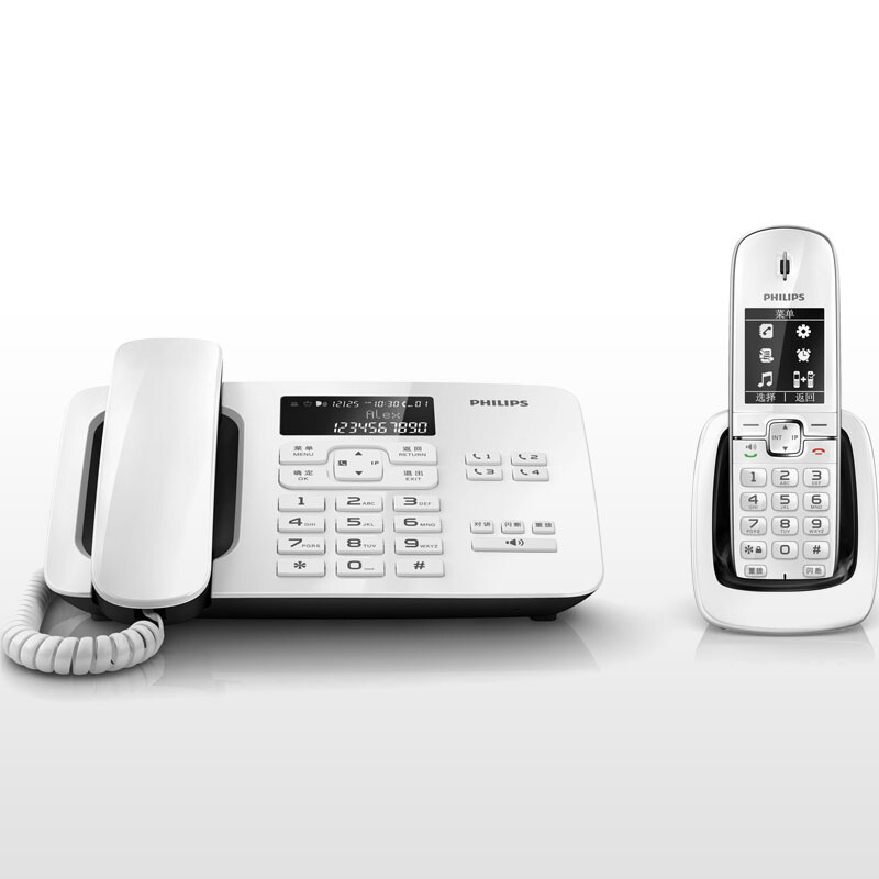 飛利浦（PHILIPS） DCTG492 語音報(bào)號黑名單中文數(shù)字子母機(jī)一拖一家用辦公會(huì)議坐固定固話無線電話機(jī)座機(jī)無繩電話機(jī)（白色）_http://lucerna.cn/img/sp/2147/b728aab2-3ad8-4ee4-af84-b0b532d51a7a.jpg