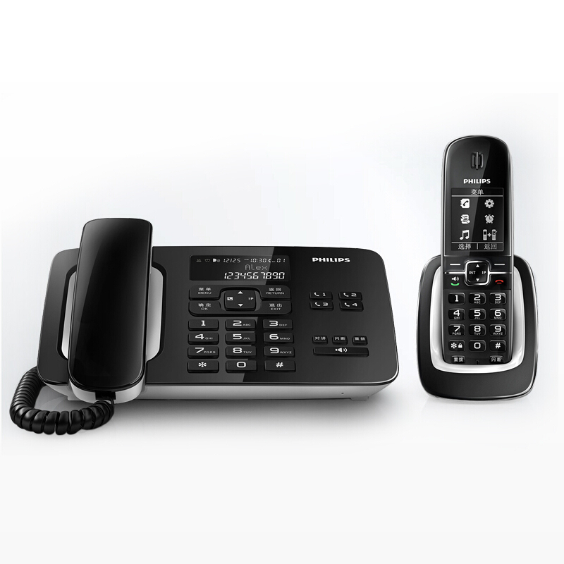 飛利浦（PHILIPS） DCTG492 語音報號黑名單中文數(shù)字子母機一拖一家用辦公會議坐固定固話無線電話機座機無繩電話機（黑色）_http://lucerna.cn/img/sp/2147/ee73f0ac-a100-4491-9572-5a03bc005f23.jpg