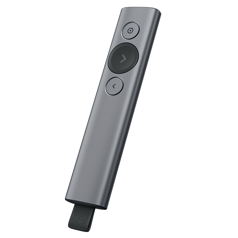羅技（Logitech） Spotlight 無線演示器 投影筆 翻頁器 非激光筆 演示筆 演講神器 放大聚焦液晶屏可顯 (灰色) _http://lucerna.cn/img/sp/242/428f7f70-424b-4e9d-8e7b-97c56e456279.jpg