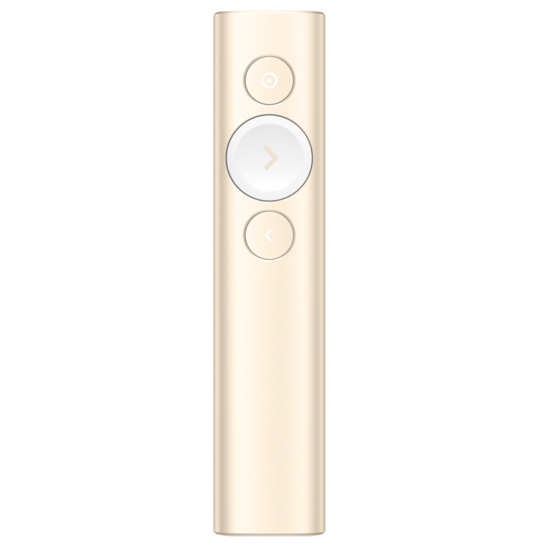 羅技（Logitech） Spotlight 無(wú)線演示器 投影筆 翻頁(yè)器 非激光筆 演示筆 演講神器 放大聚焦液晶屏可顯 (金色) 