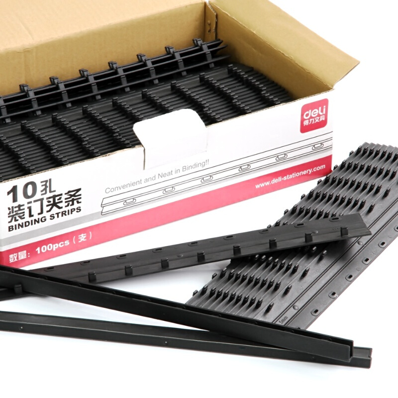 得力（deli） 3829 10孔裝訂夾條 15mm 100支/盒 可裝訂150頁（藍色）_http://lucerna.cn/img/sp/254/4e4bac46-3411-4a84-96b3-7d097d05aecb.jpg
