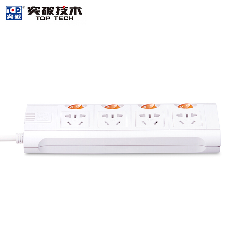 突破（TOP） TZ-D4K4 新國標帶兒童保護門插座接線板智能過載自動斷電分控獨立開關(guān)4孔3米 3米線長_http://lucerna.cn/img/sp/2541/e195df59-e323-4489-9b85-26708511859f.jpg