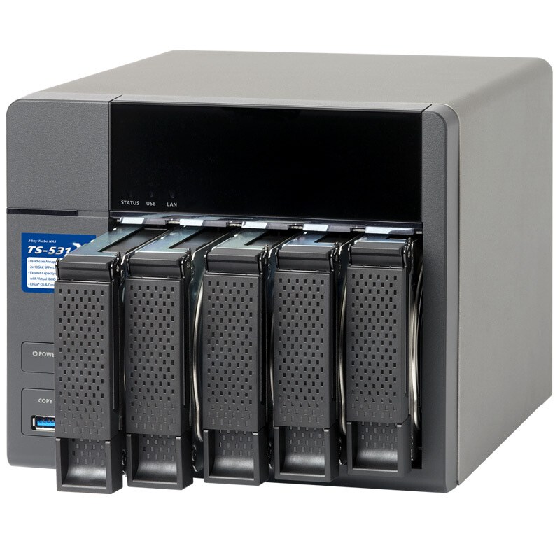 威聯(lián)通（QNAP） TS-531X-2G 高效能四核處理器,內(nèi)建雙10GbE SFP+ 網(wǎng)絡(luò)端口 五盤位NAS網(wǎng)絡(luò)存儲(chǔ)器（無內(nèi)置硬盤）_http://lucerna.cn/img/sp/275/49d56cf4-182f-4f4d-ae32-192e68771023.jpg