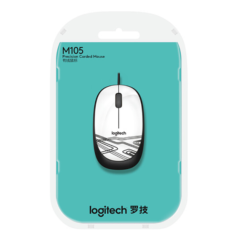 羅技（Logitech） M105 時(shí)尚多彩鼠標(biāo) 左右手通用 (清新白) _http://lucerna.cn/img/sp/284/9ccbca07-989d-49d4-8418-5f23012154df.jpg