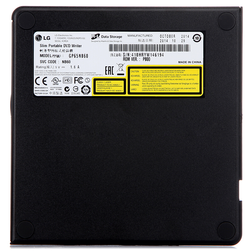 LG GP65NB60 8倍速 USB2.0接口 外置DVD光驅(qū)刻錄機(jī) 黑色 （兼容windows 8和MAC操作系統(tǒng)）_http://lucerna.cn/img/sp/290/d34c74f3-04ce-4aab-b3d1-94bc4ef238de.jpg