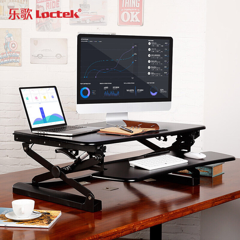 樂(lè)歌（Loctek） M1M 站立式辦公升降臺(tái)/升降桌 折疊移動(dòng)筆記本工作臺(tái) (睿黑) _http://lucerna.cn/img/sp/296/446bc2a9-93ef-4551-a5cd-6852cdd46baa.jpg