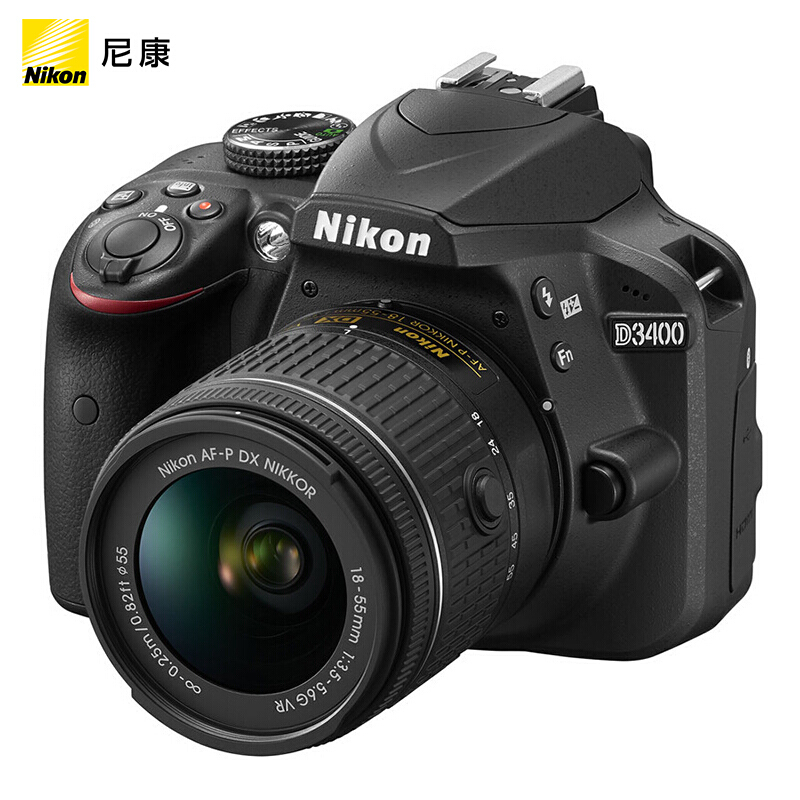 尼康（Nikon） D3400 入門單反數(shù)碼照相機(jī) (AF-P DX 尼克爾 18-55mm f/3.5-5.6G VR防抖鏡頭套機(jī)) 