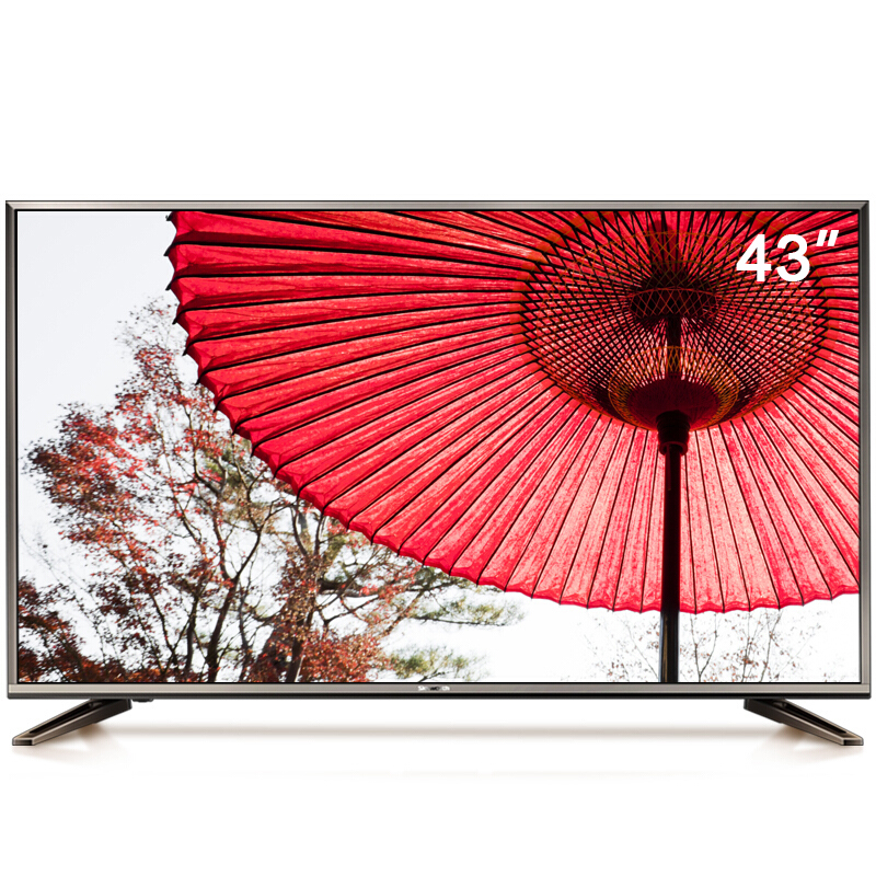 創(chuàng)維（Skyworth） 43E600E 10核超薄窄邊4K超高清液晶電視機(jī) 43英寸/金灰色（座裝）