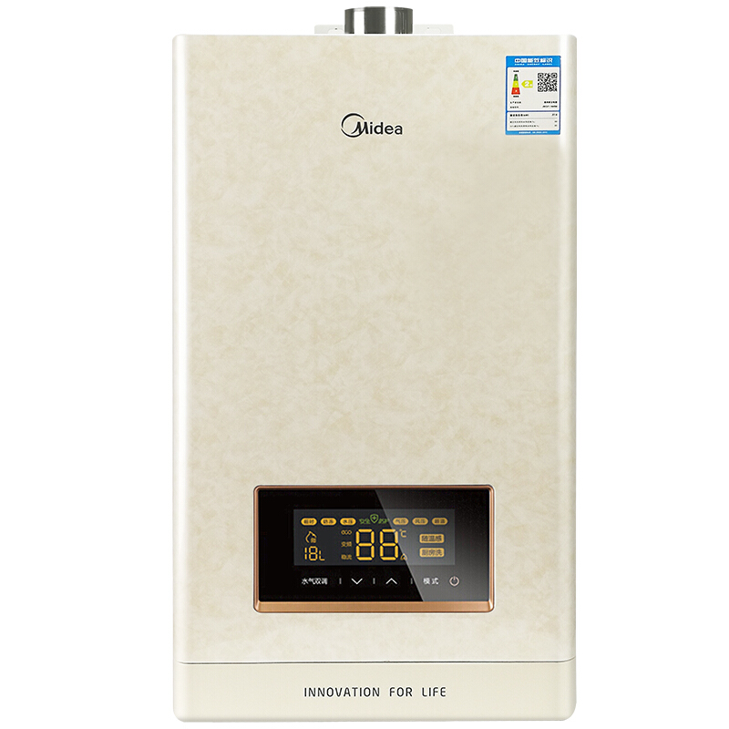 美的(Midea) JSQ27-14HS6(T) 燃?xì)鉄崴?4升智能隨溫感 恒溫 商場(chǎng)同款 玉瓷外觀