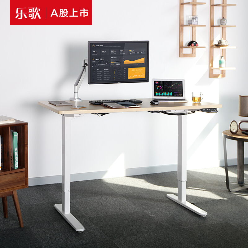 樂(lè)歌（Loctek） E1D 站立辦公電動(dòng)升降桌套裝 (白色桌架/原木色桌板/方形1200x600mm) _http://lucerna.cn/img/sp/361/239969dd-36c2-431c-a1d7-aad0c1abf184.jpg