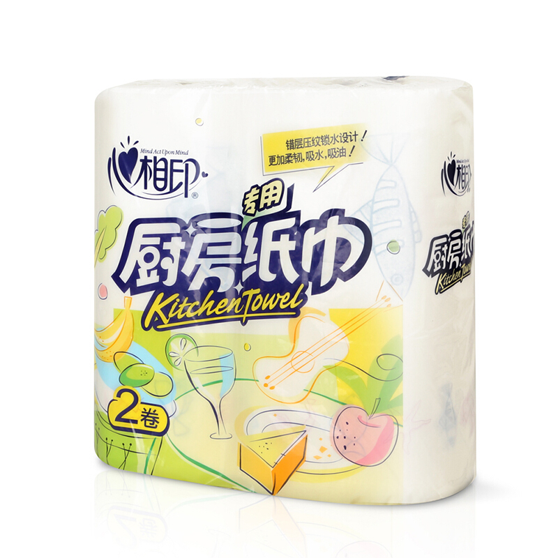 心相印（Mind Act Upon Mind） KT102 吸油吸水廚房用卷紙2卷/提_http://lucerna.cn/img/sp/382/246a0c84-730c-44a8-b237-c8d3b0a7d22d.jpg