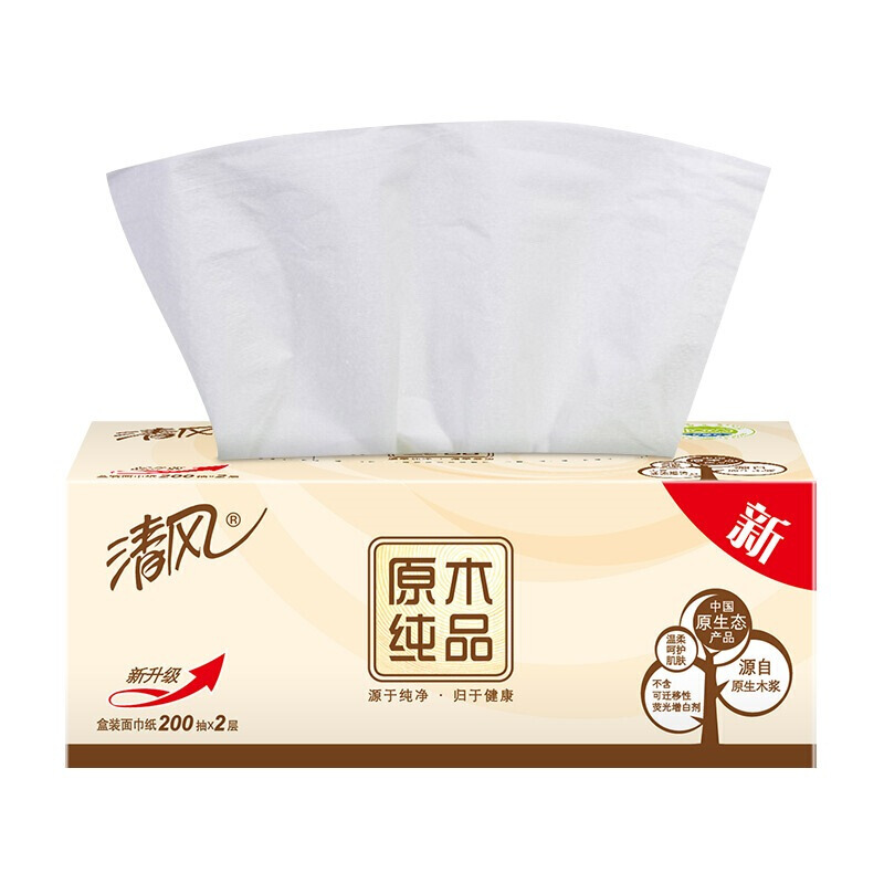 清風(fēng)（APP） B338C1 原木純品盒裝抽紙面巾紙餐巾紙 2層200抽*3盒_http://lucerna.cn/img/sp/383/eca36e39-aec9-4e74-8590-26293537b2df.jpg