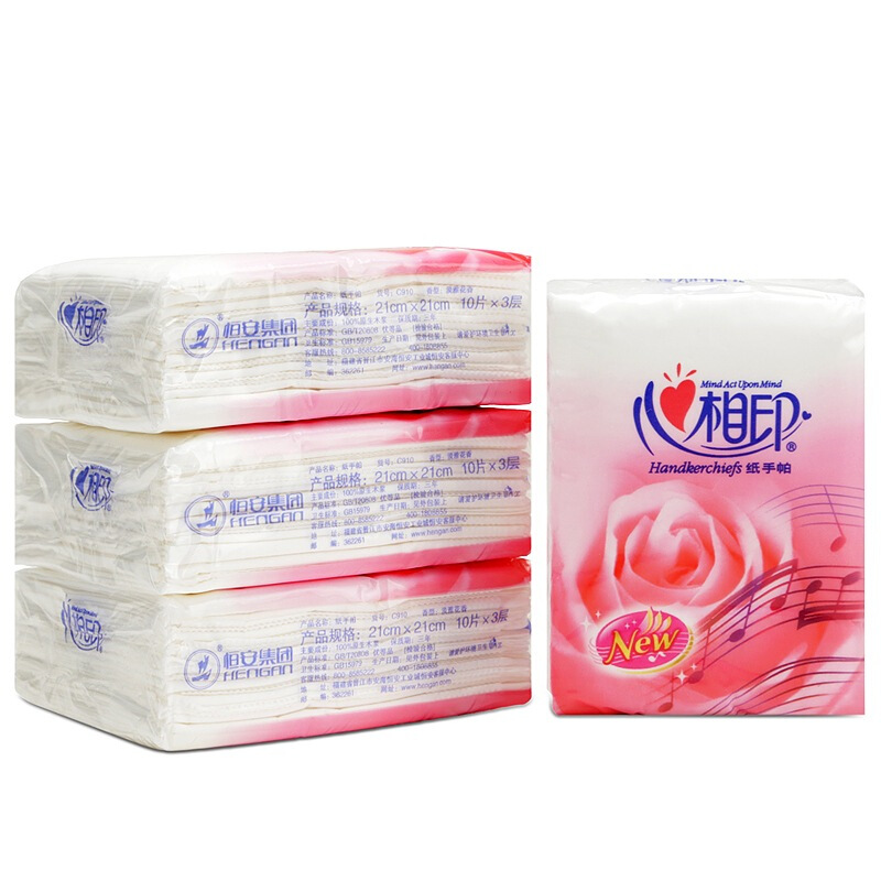 心相印（Mind Act Upon Mind） C910 無香面巾紙餐巾紙手帕紙10包/條_http://lucerna.cn/img/sp/387/700e54f1-acaa-45c3-bd27-2932d723d6ff.jpg