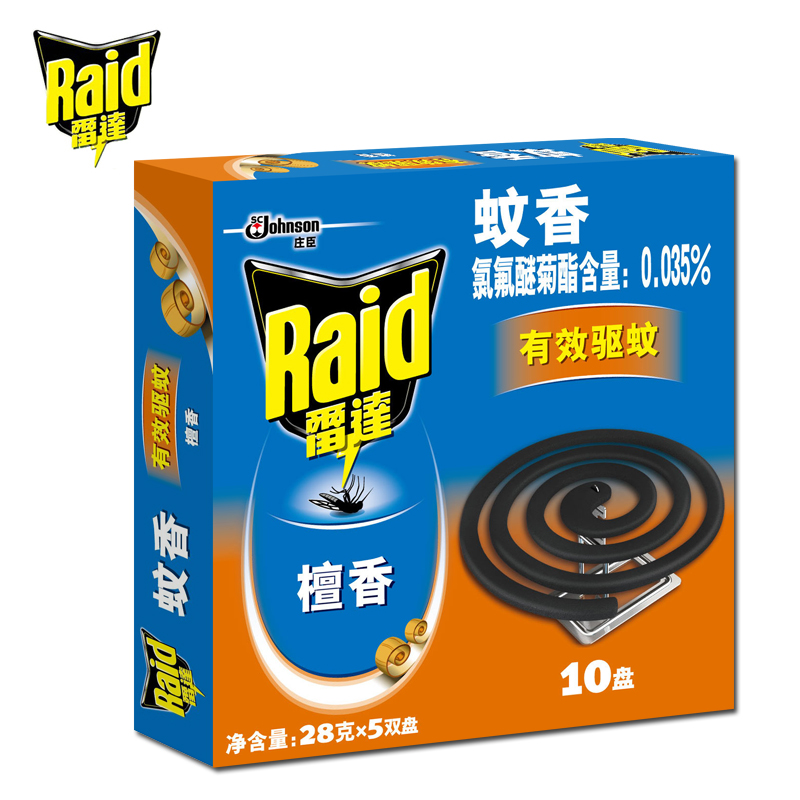 雷達（Raid） 有效驅(qū)蚊蚊香（檀香）10盤