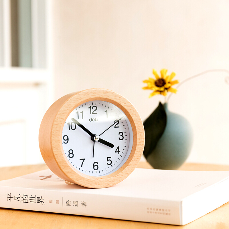 得力（deli） 8810 3.5寸靜音圓形櫸木鬧鐘貪睡鬧鐘 木紋色_http://lucerna.cn/img/sp/419/3d183b34-060d-49f0-90d3-a5063ac8a385.jpg